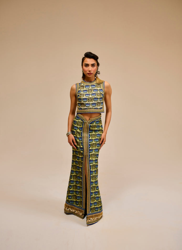 Royal Sunny Top & Skirt Set