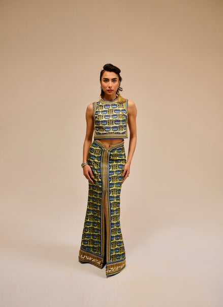 Royal Sunny Top & Skirt Set