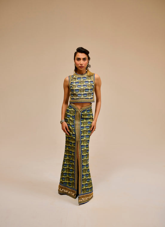 Royal Sunny Top & Skirt Set