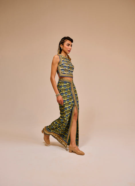 Royal Sunny Top & Skirt Set