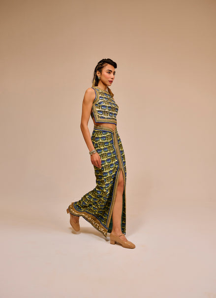 Royal Sunny Top & Skirt Set