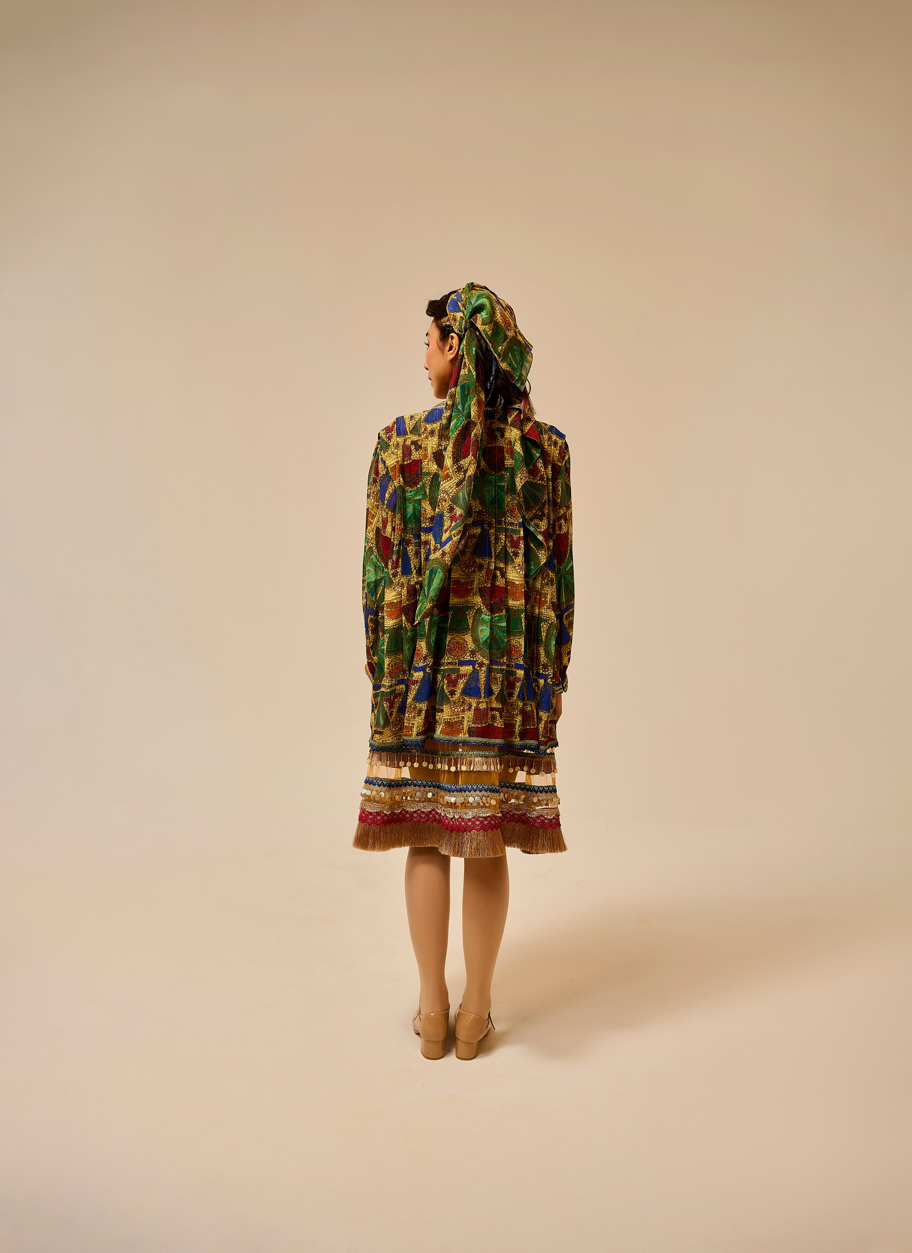 Royal Rajputana Shirt & Vintage Token Skirt Set