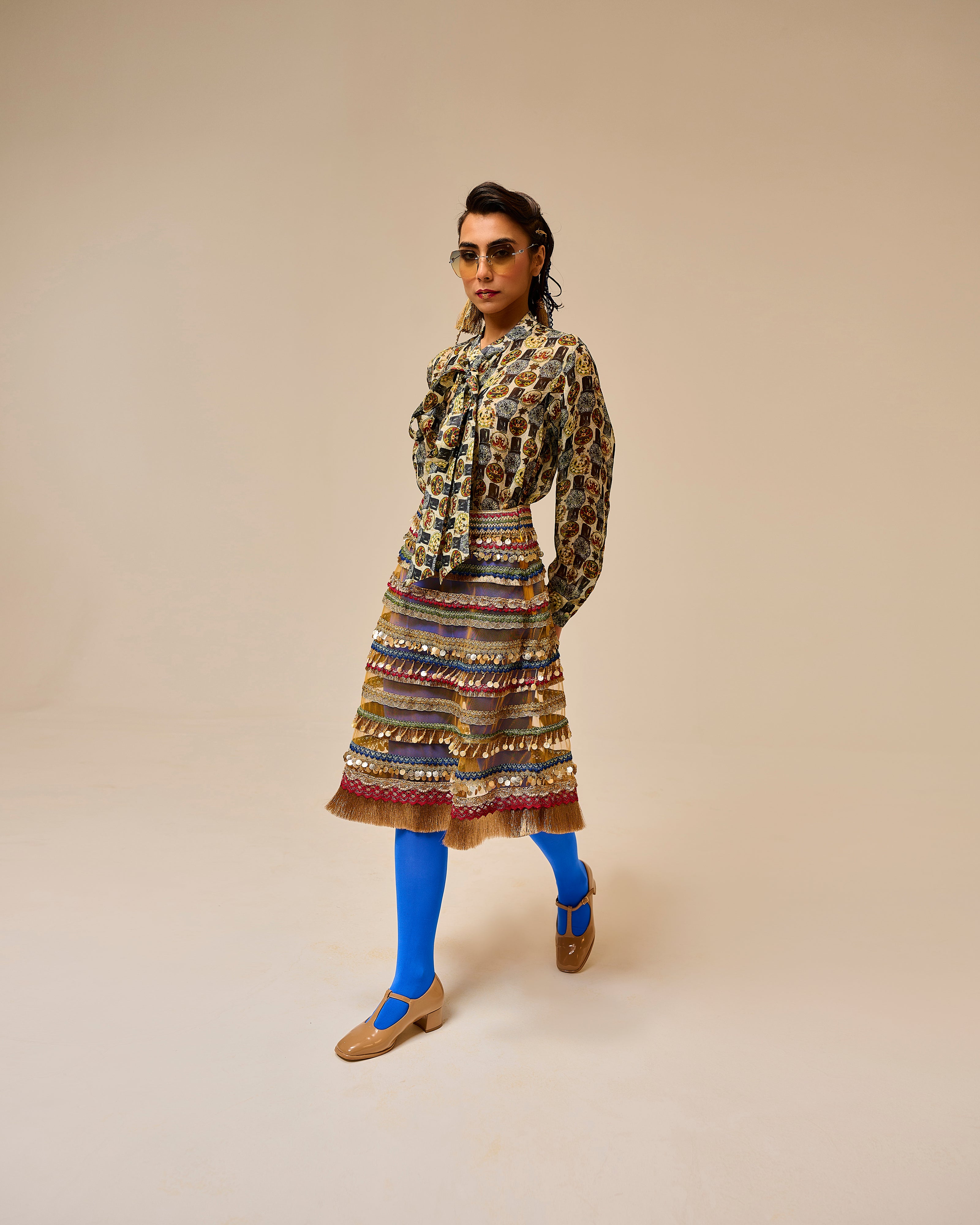 Vintage Token Shirt & Skirt Set