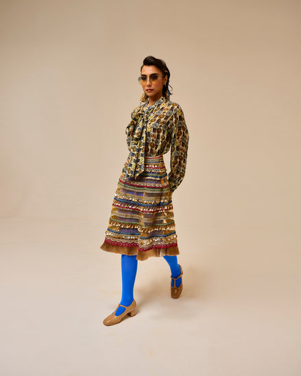Vintage Token Shirt & Skirt Set